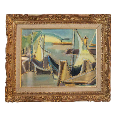 Les voiles jaunes - Lithographie - XXe siècle