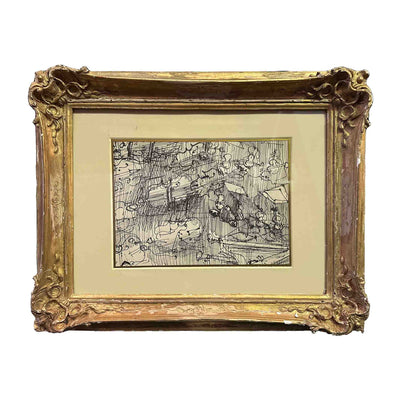 Dédale urbain - Dessin original - XXe siècle