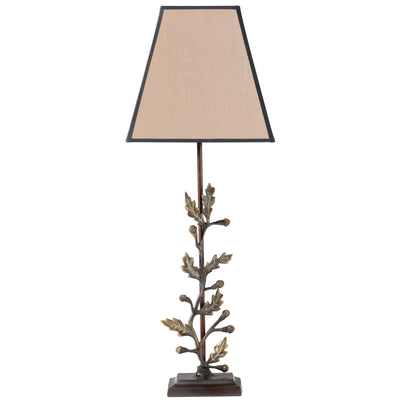 Chêne Lampe en laiton sans abat-jour