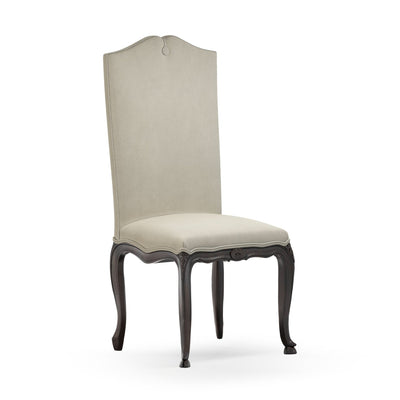 Brienne Chaise haute avec boutons patine Ebène
