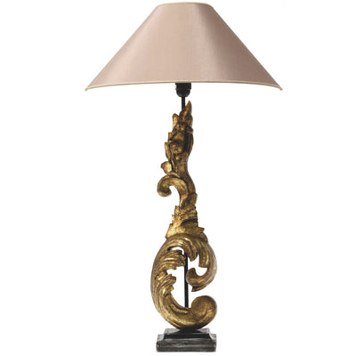 Ronda dorée Lampe en bois sans abat-jour