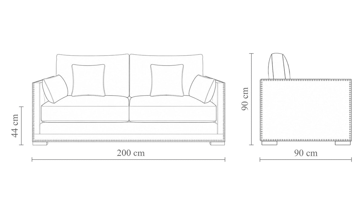 Carlton Canapé 2,5 places dimensions