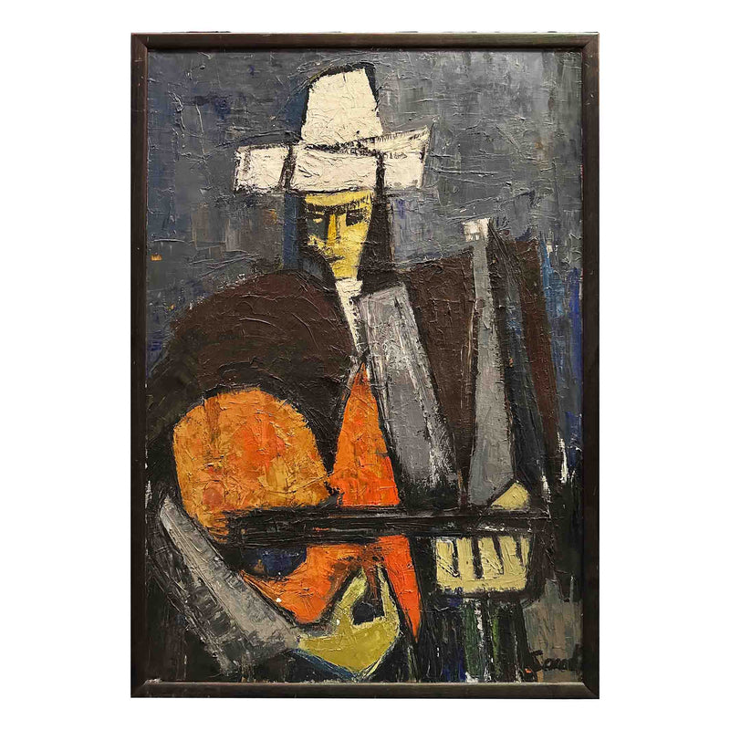 Tableau Le Guitariste andalou - Huile sur toile - Jacob