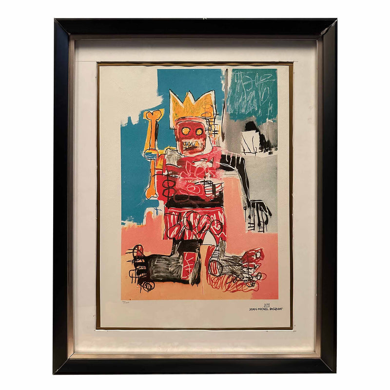 Lithographie numérotée - Le roi en rose - J-M.Basquiat - Tirage limité 106/300