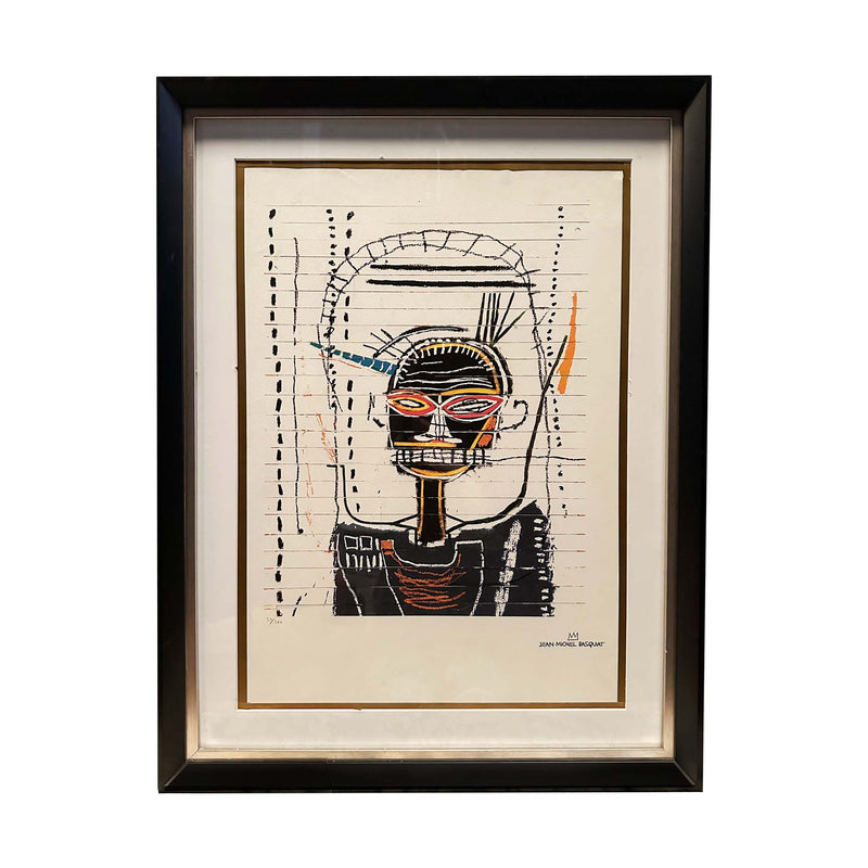 Masque urbain - Lithographie numérotée - J-M.Basquiat - Tirage limité 50/300