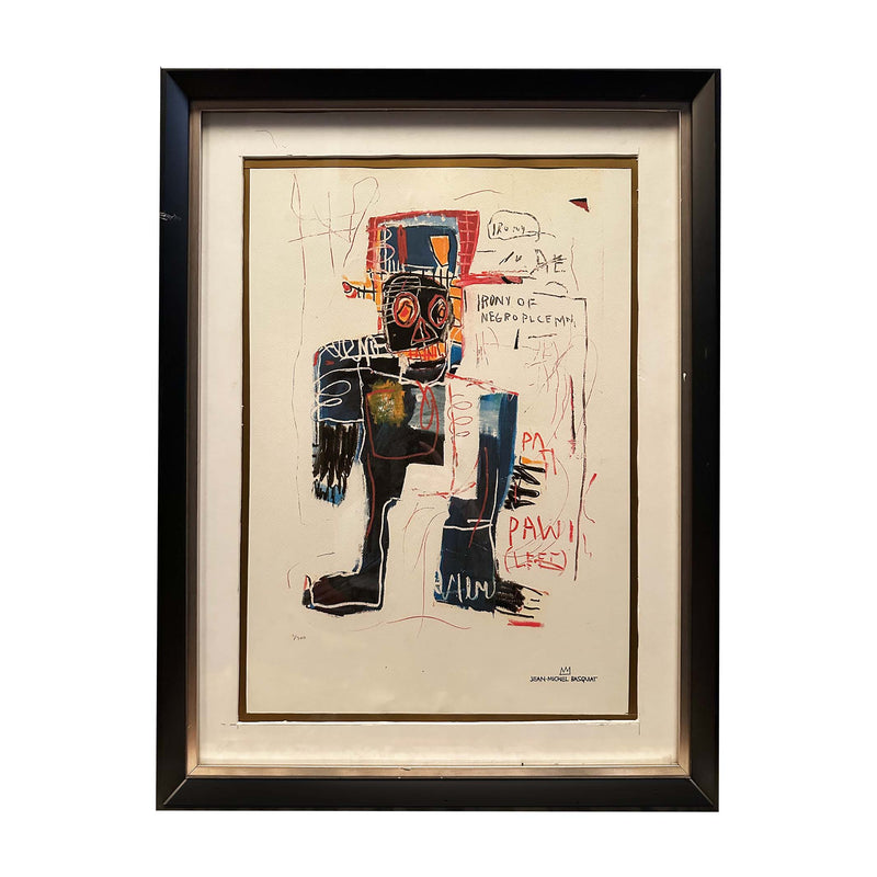 Lithographie numérotée - L’homme déprogrammé -  J-M.Basquiat - Tirage limité 4/300
