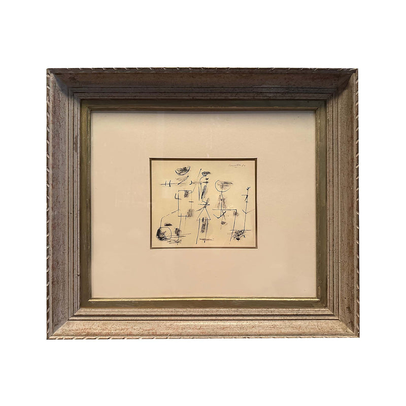 Figures en équilibre - Encre sur papier - Corneille