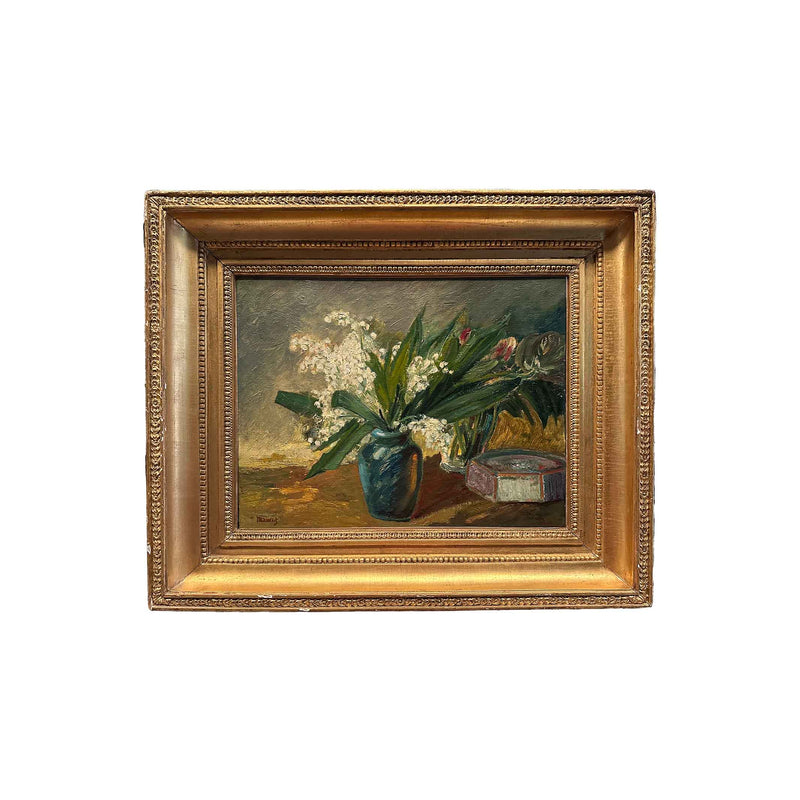 Brin de muguet et lumière d’intérieur - Huile sur toile - Mawig