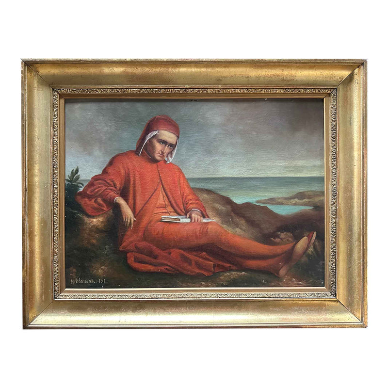 Tableau Le Poète en exil - Huile sur toile - H.Clément