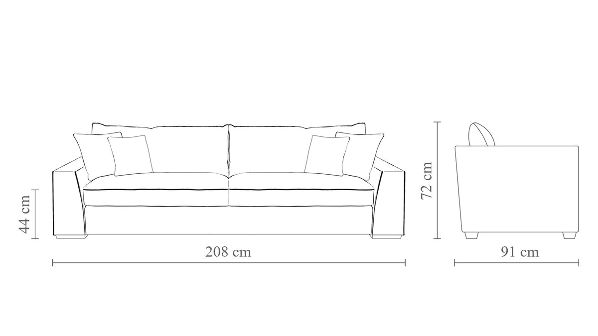 Brooklyn Canapé 3 places dimensions