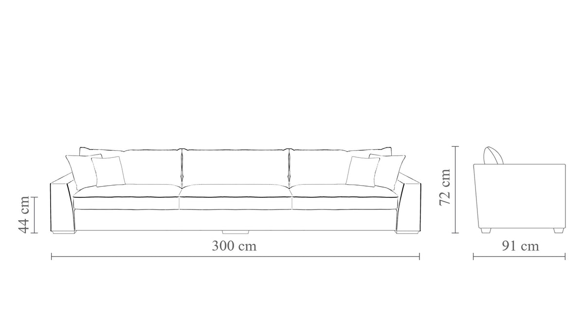 Brooklyn Canapé 4 places dimensions
