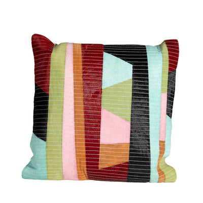 Capri n°1 Coussin à motifs géométriques multicouleur