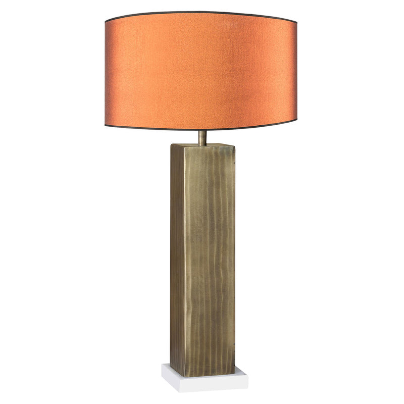 Maillot carrée Lampe en laiton doré abat-jour orange