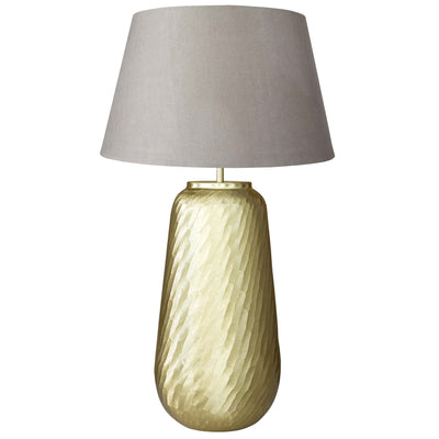 Modène Lampe en laiton doré abat-jour beige