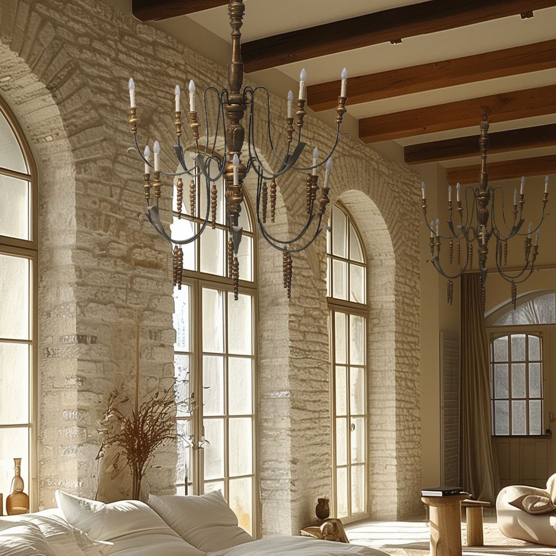 Avignon Lustre en bois Grand Modèle – Mis en Demeure