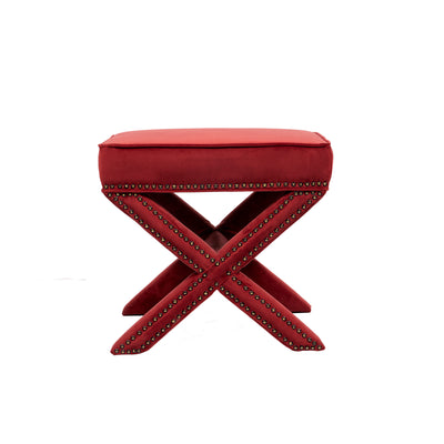 Capri Banquette couleur rouge Rosewood vue de face