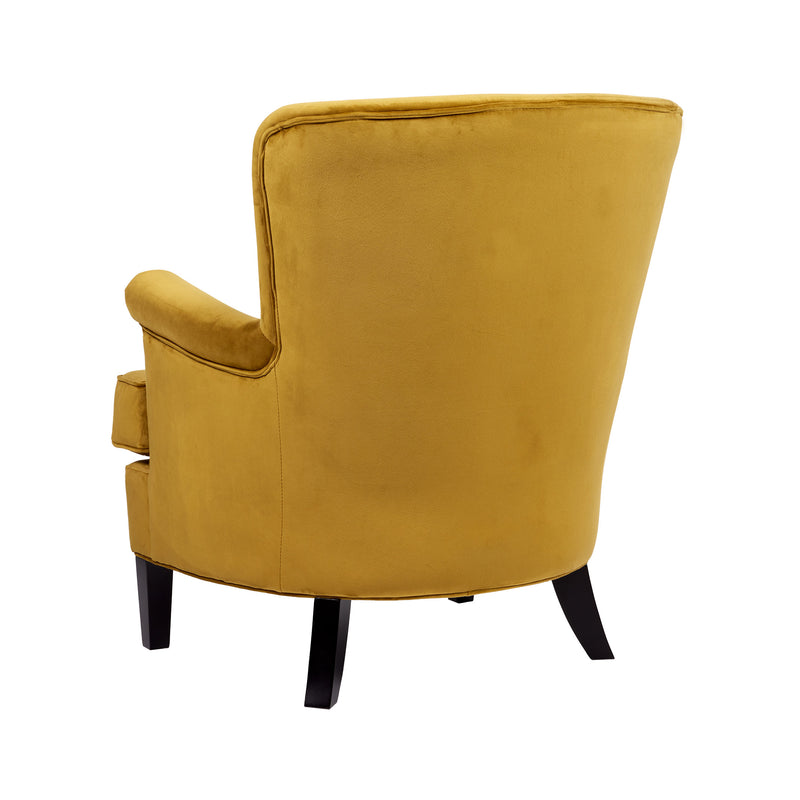 Carmen Fauteuil club coloris Jaune vue de dos