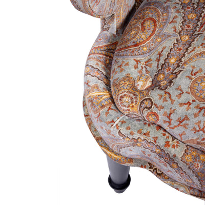 Fauteuil couture Castiglione coloris beige vue zoomée