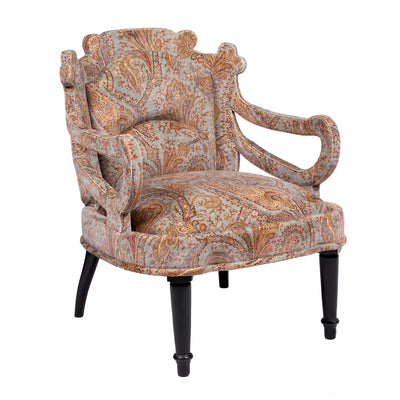 Fauteuil couture Castiglione coloris beige vue 3/4