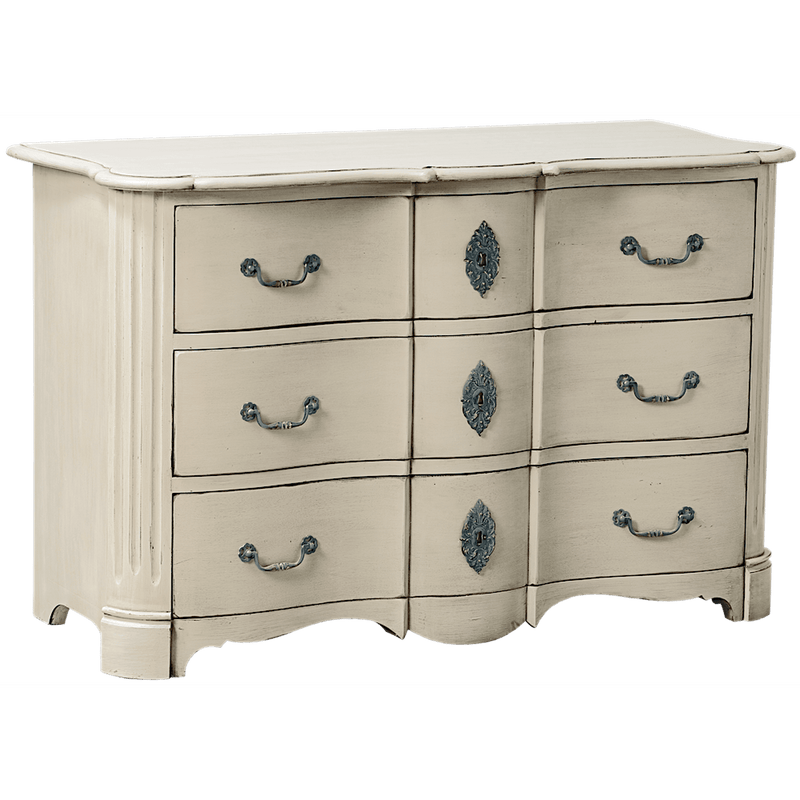 Commode en bois massif Bastide Hôtel patine trianon avec espace minibar