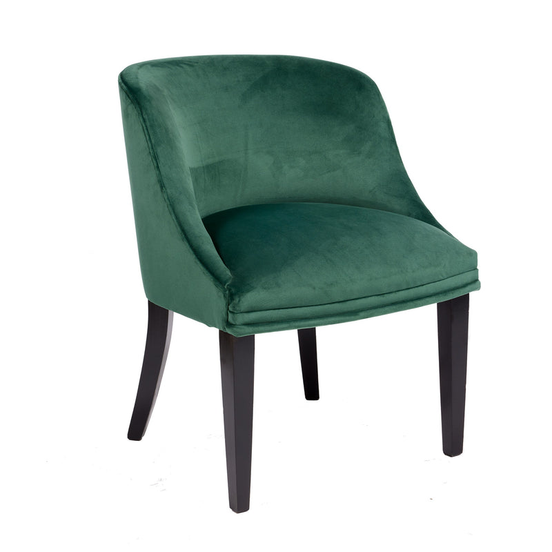 Adam Fauteuil tapissé coloris vert vue 3/4