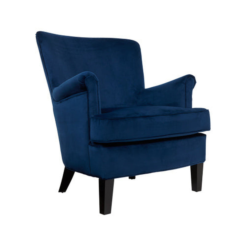 Carmen Fauteuil club coloris Bleu autre vue 3/4