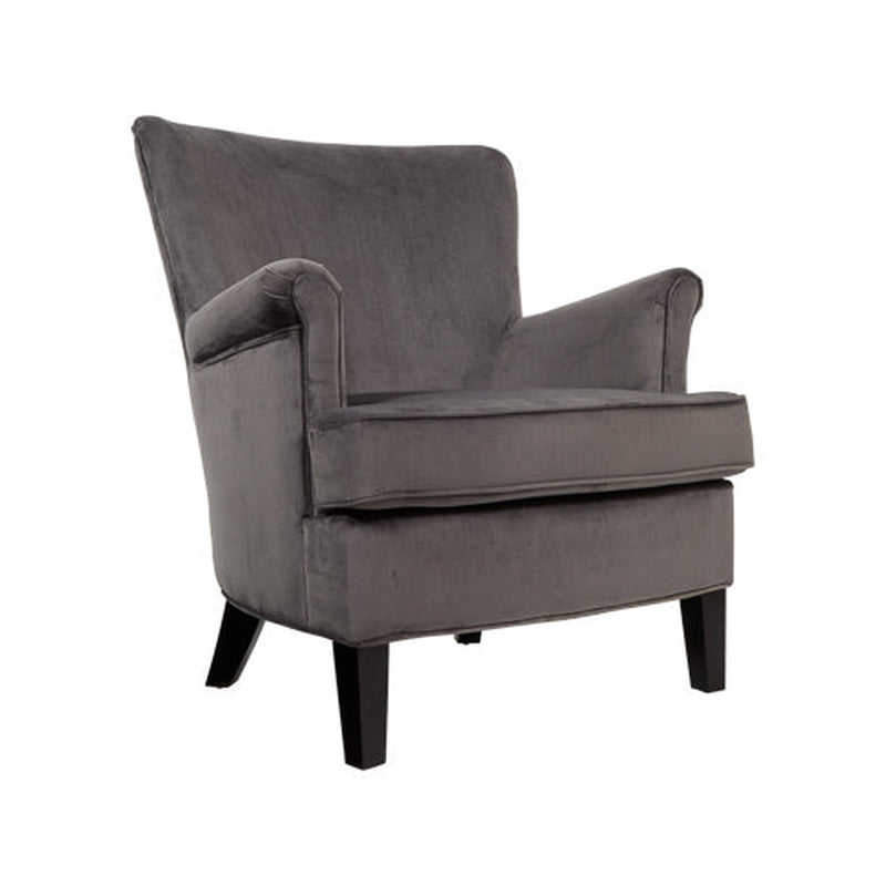 Carmen Fauteuil club coloris Gris vue 3/4