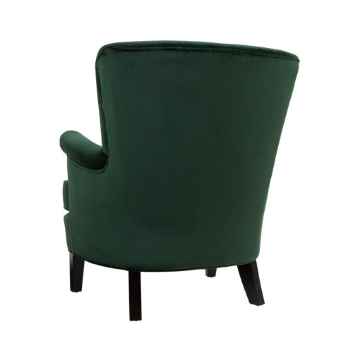 Carmen Fauteuil club coloris Vert vue de dos