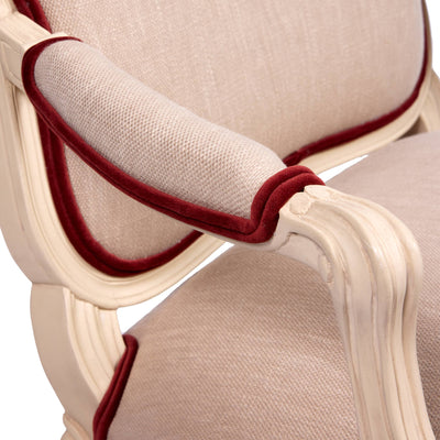 Figeac Fauteuil tapissé patine Mastic Tissu au choix vue zoom