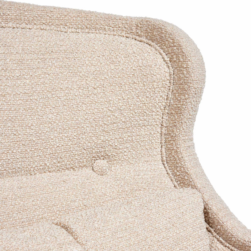 Madeleine Fauteuil tapissé couleur beige claire vue zoom dossier