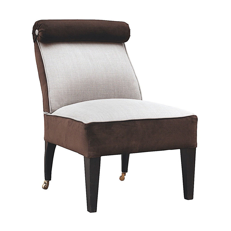 Solférino Fauteuil avec banquette tapissée coloris beige et marron