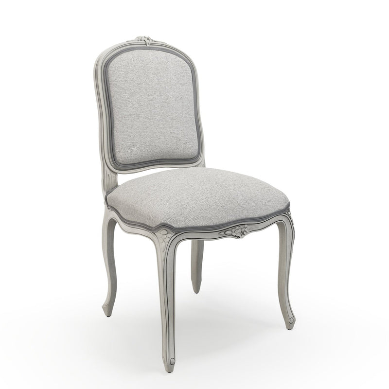 Sorgues Chaise patine Trianon couleur Chiné Gris perle vue 3/4