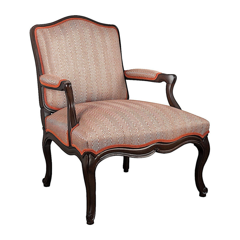 Brienne Bergère de château Patine Bois ciré coloris beige orange vue 3/4