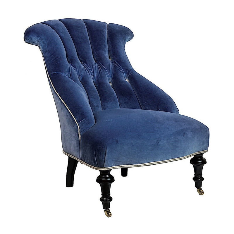 Opéra Fauteuil couture coloris bleu velours