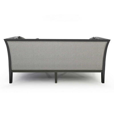Corfou Canapé avec boutons 2,5 places patine Ebène Chiné gris Ardoise vue de dos
