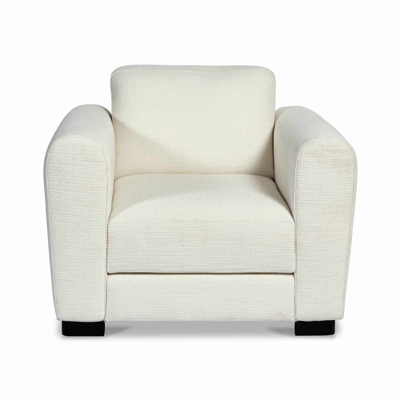 Chaillot Fauteuil tapissé coloris beige clair vue de face