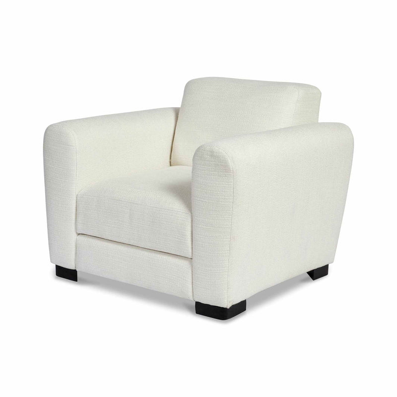 Chaillot Fauteuil tapissé coloris beige clair vue 3/4