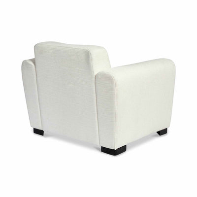 Chaillot Fauteuil tapissé coloris beige clair vue de dos 3/4