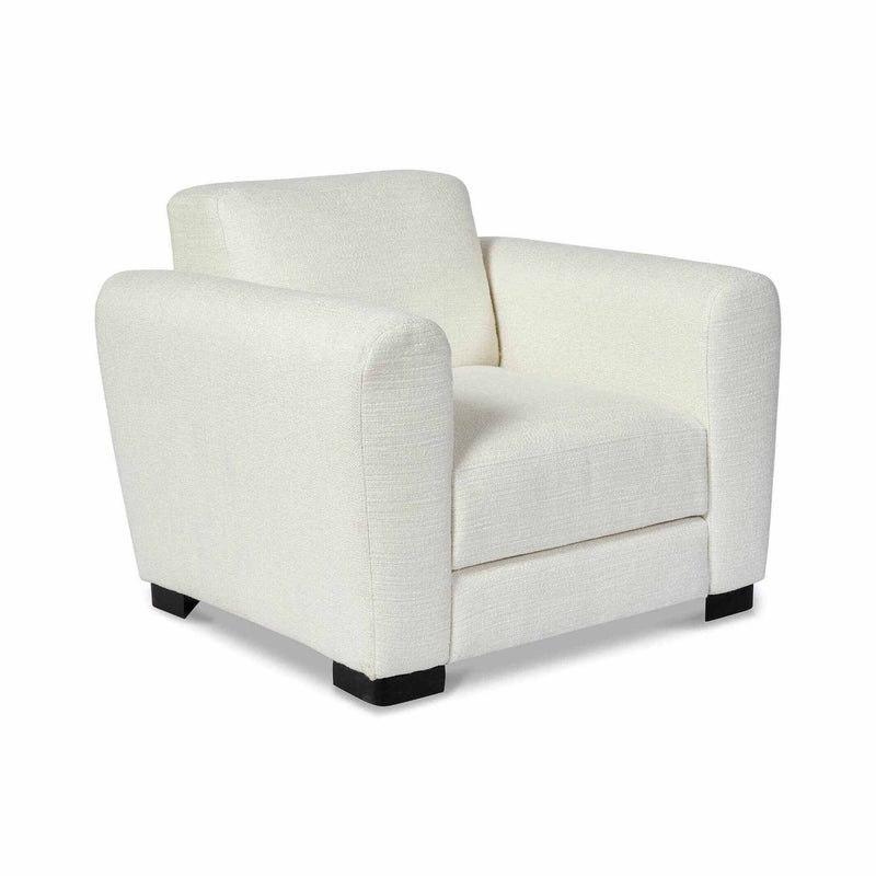 Chaillot Fauteuil tapissé coloris beige clair vue 3/4 droite