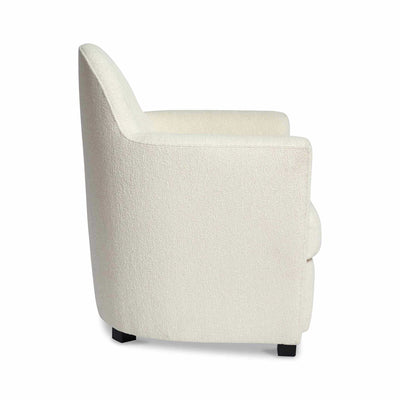 Malesherbes Fauteuil tapissé coloris beige clair vue de côté