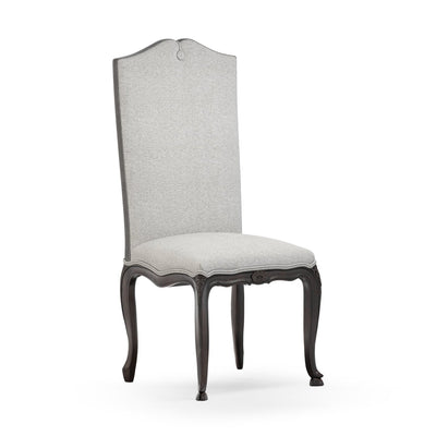 Brienne Chaise haute avec boutons patine Ebène couleur Chiné gris perle Ardoise vue 3/4