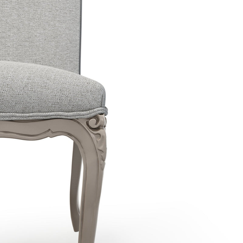 Brienne Chaise basse patine Trianon couleur Chiné gris perle Ardoise vue zoomée