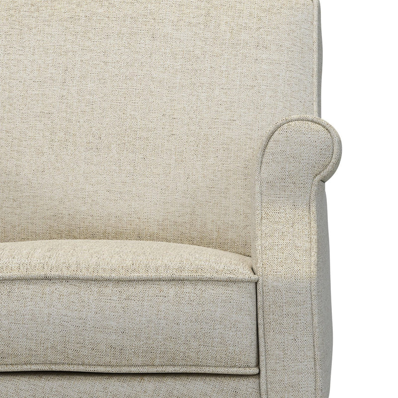 Charles Fauteuil club couleur Chiné beige Pierre vue zoom