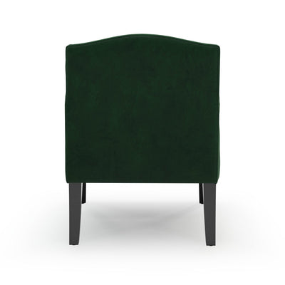 Charles Fauteuil club couleur Velours vert Sapin vue de dos