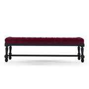Ecouen Banc capitonné patine Ebène Grand Modèle 