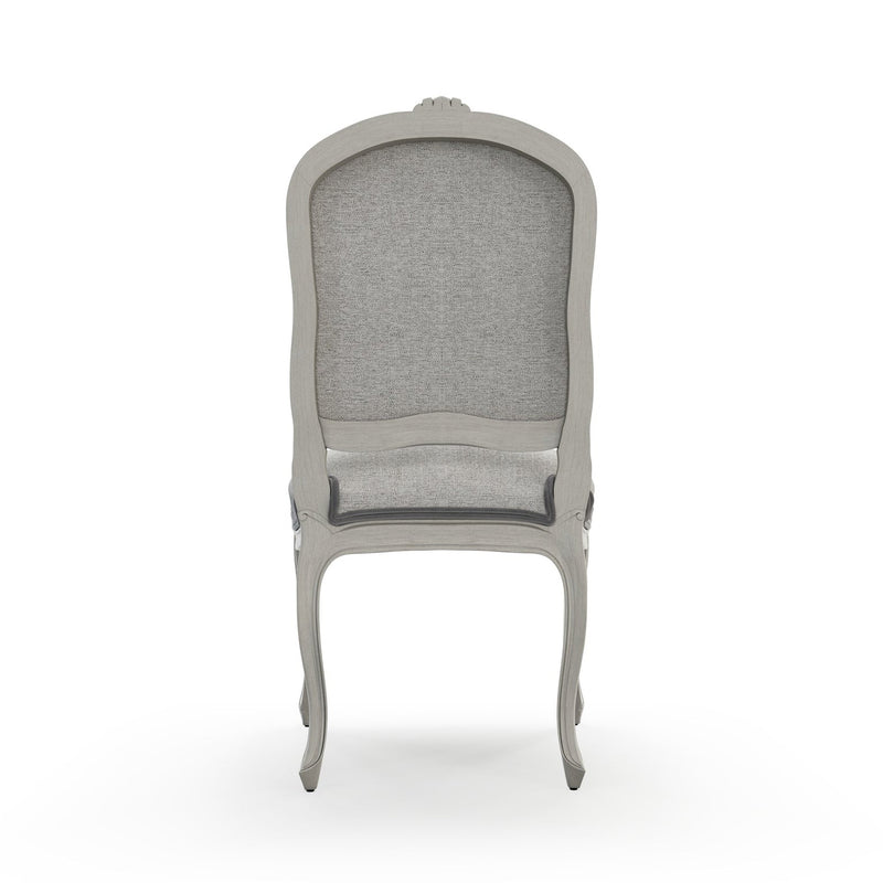 Sorgues Chaise patine Trianon couleur Chiné Gris perle vue de dos