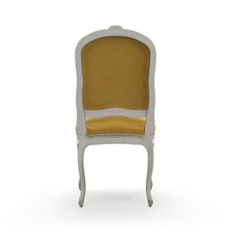 Sorgues Chaise cloutée patine Trianon couleur Velours Mordoré vue de dos