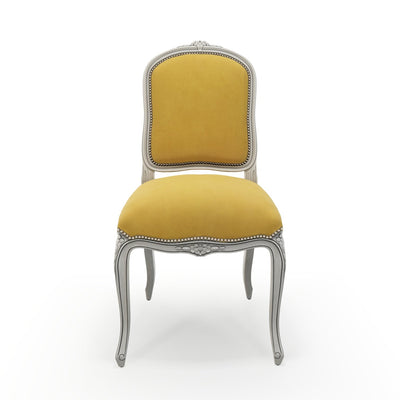 Sorgues Chaise cloutée patine Trianon couleur Velours Mordoré vue de face